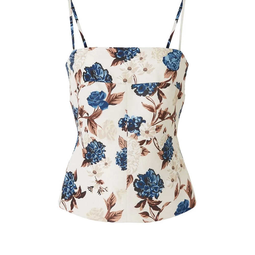 Tory Burch floral strappy back top, size 2, NWT